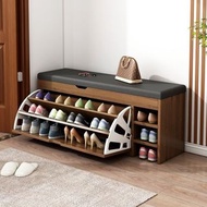 🏆💎認證商家🏆💎換鞋凳 門口 家用 翻斗鞋櫃 坐凳一體入戶可坐 鞋架 軟包坐墊 進門穿鞋凳 hkpower hkpowerbuy