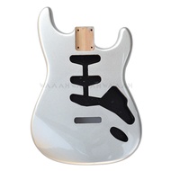 Alder Wood ST Guitar Body Glossy Metal Silver for SSS pickup DIY Custom Strat Guitar Eectric Guitar 