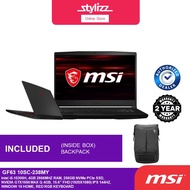 MSI THIN GF63 10SC-238MY / GF63 9SCXR-604 15.6" FHD Gaming Laptop ( I5 , 4GB , 256GB SSD , GTX1650 4