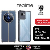 LionShield Realme GT6 / 12 Pro Plus / Note 50 / C53 / C30s / C30 (5G/4G) Hybrid Clear Case - Shockpr