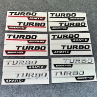 Berkenaan untuk Mercedes-Benz AMG TURBO 4MATIC BITURBO 4MATIC+ Fender Side Emblem Pelekat Lambang Ke