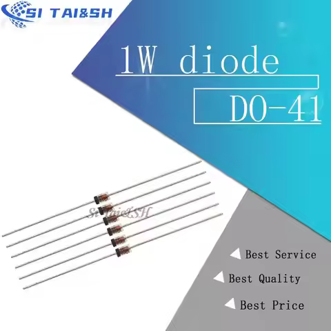 100pcs 1W diode DO-41 3V 3V3 3V6 3V9 4V3 4V7 5V1 5V6 6V2 6V8 7V5 8V2 9V1 10V 11V 12V 13V 15V 1N4733A
