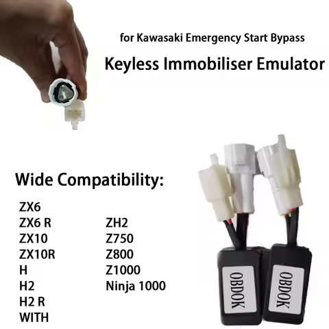 for Kawasaki Emergency Start Bypass Keyless Immobiliser Emulator ZX6 R ZX10 ZX10R H H2 R ZH2 Z750 Z8