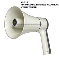 Rechargeable Handheld Megaphone Loudspeaker Hailer With Recorder ML-118 | Pembesar Suara Hailer Bole