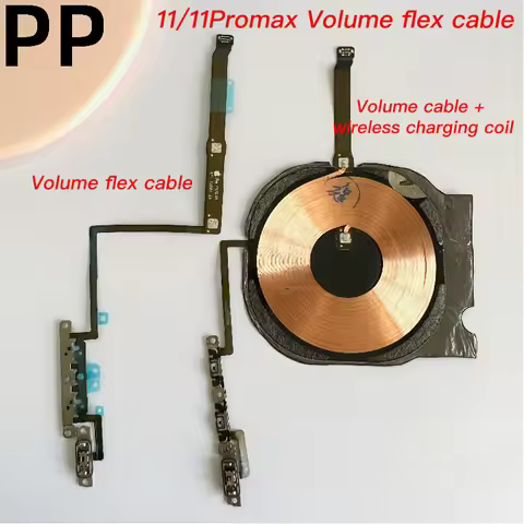 Suitable for iPhone 11 11pro 11promax volume cable mute side button cable with wireless charging coi