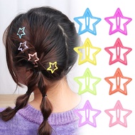 [Cutewomen2020] Cute Metallic Star Hair Clip Popular Hair Accessories y2k Simple Candy Color Hair Cl