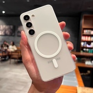 Magnetic ultra-thin anti slip frosted transparent PC hard shell phone case, ultra transparent phone 