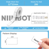 Niimbot D11/D110 Waterproof Thermal White Label Printing Paper