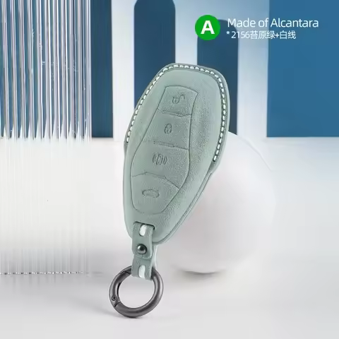 Suede Car Key Case Cover Fob Shell for Hongqi H5, HS5, HS3, H9, HQ9, H6, H7, HS7, EHS9