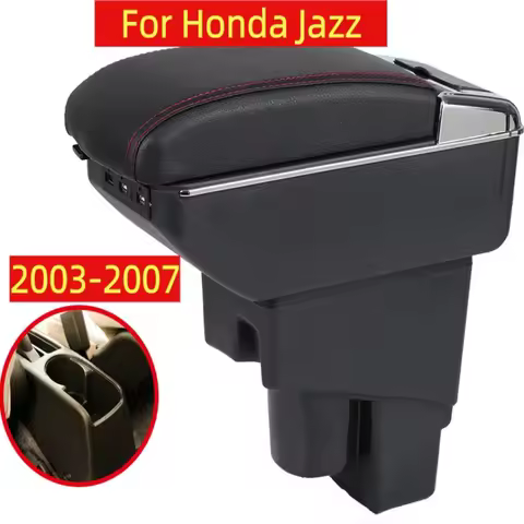 NEW For Honda Jazz Armrest box For Honda Fit Jazz 1 Car Armrest 2003-2007 Arm Storage box car access