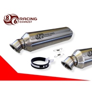 Racing Motorknalpot Original 86 Racing exhaust inlet 50mm full stainless steel universal free db kil
