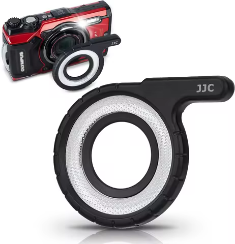 JJC LED Light Guide Ring Replaces Olympus LG-1 Macro Ring Light Flash for Olympus Tough TG-7 TG-6 TG