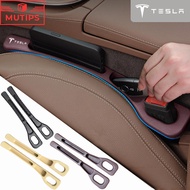 Tesla Car Seat Leak-Proof Plug Gap Filler Soft Pad Seat Side Seam Strip Phone Key Storage For Model 