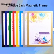TREDDING491J0 Photo Frame, Adhesive Back A4,A3 Magnetic Frame, Reusable PVC Paper Holder Advertising