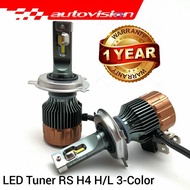 LED 3 COLOR Autovision LED Tuner RS H4 H/L (8-32V) 35watt