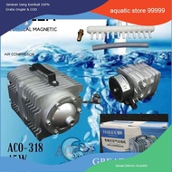 MESIN Hailea aco 318 Pond aquarium Air Compressor Aerator Pump Engine