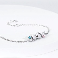 Sanrio學院Mix系列-LittleTwinStars雙子星晶鑽純銀手鍊
