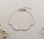 Mira silver tiny hamsa hand silver bracelet 925 silver zirconia hamsa hand bracelet for women fash