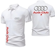 Audi | Audi Stylish Printed Pattern Audi Mens Summer Casual Breathable Polo Shirt T-shirt Street Fas