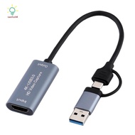 Video Capture Card USB3.0 Video Capture Card 4K -Compatible to USB Type C for Gaming Live Streaming