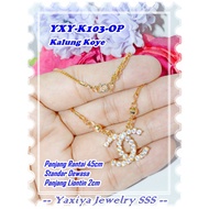 Original Yaxiya Brand 18K Gold Plated Necklace YXY-K103-OP Koye Gold