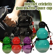 800ml Gourd Kettle Plastic Sports Water Cup Send Brush Stickers O7d2