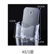 A5/A6 Acrylic Brochure Holder Pamphlet Holder 1/2/3Tier Plastic Clear Brochure Holder