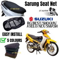 ct motor SUZUKI BEST/RC80/SHOGUN125/RR/STEP/SMASH V115/AXELO/NEX SIZE L Seat Cover Net Sarung Kusyen