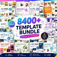 [PDF] 8400+ Canva Template Bundle Media Sosial Instagram Business Digital Download