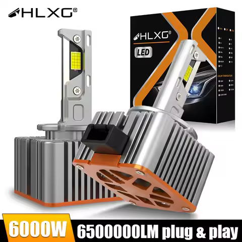 HLXG D1S D3S 360 LED Lights Bulbs HID 6000W D2S D4S LED Canbus D1R D2R D3R D4R Xenon Turbo Car Headl