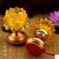 1PCS High-grade crystal LED lotus lamp flower lantern for the Buddha lights