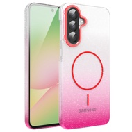 Deluxe Glitter Acrylic Clear Phone Case For Samsung Galaxy A56 A36 A26 A16 Support MagSafe A55/A35/A