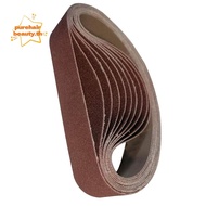 PUREHAIRBEAUTY 10pcs Abrasive Sanding Belts, 80 Grit Alumina Sanding Belts, Durable 330 x 30 mm / 1.