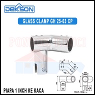 Glass Clamp Dekkson GH 25-03 CP Glass Holder Tube Connector Pipe Connector