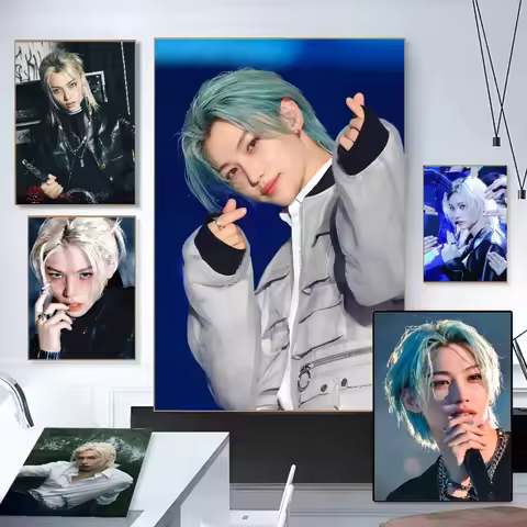 Felix Stray Kids Kpop Poster Paper Print Home Living Room Bedroom Entrance Bar Cafe Art Canvas Paint