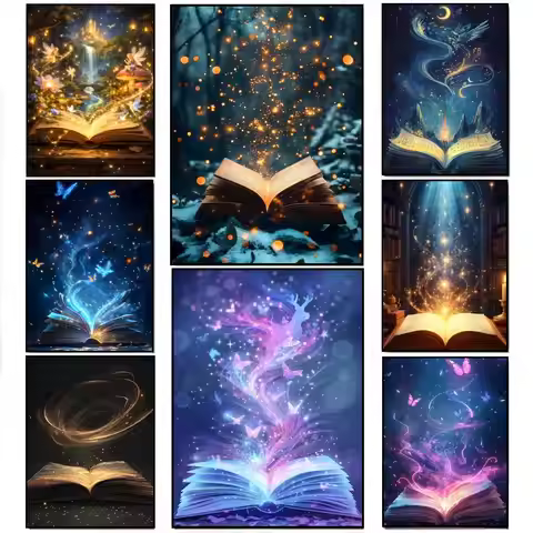 Magical Symbol Magic Book Poster HD Waterproof Wall Sticker Bar Living Room Decor Gift