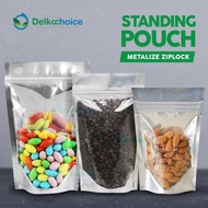 standing pouch metalize ziplock delkochoice kemasan snack satuan - 25cm x 35cm