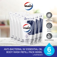 Walch® Anti-bacterial w/ Essential Oil Body Wash Refill Pack 800ml x 6 Packs
