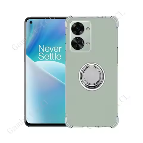 For OnePlus Nord 2T 2022 6.43" 1+Nord2T CPH2399 CPH2401 Back Ring Holder Bracket Phone Cover TPU Sof