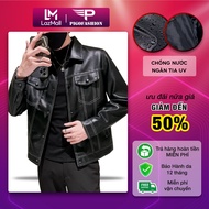 Áo Khoác Da Nam Biker Hàng Hiệu Lót Dù Cam Kết Bền Bỉ Không Bong Tróc Adn12 - Pigofashion