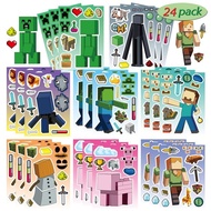 Hot-selling Square Minecraft Stickers Cartoon Fun Decoration Children DIY Puzzle Handbook Stickers H