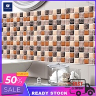 6PCS 3D Mosaic Waterproof Bathroom Kitchen Decoration PVC Tiles Decal Sticker