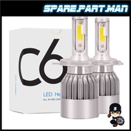C6 Headlight LED H1 H3 H4 H7 H11 9005 9006 Fog Light Bulb Fog Lamp H7 2pcs SPM