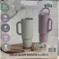單售粉色 ELLO不鏽鋼吸管 手提隨行杯單個容量約1.2公升