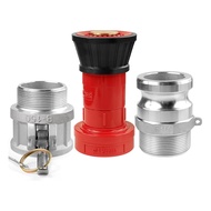 Fire Hose Nozzle 1.5 Inch NPSH/NPT Thermoplastic Fire Equipment Spraying Jet Fog with 1.5 Inch Alumi