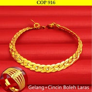 Emas 916 Original Lelong  Emas Korea Cop 916 Gelang Tangan Perempuan Viral Murah Rantai Gelang Tanga