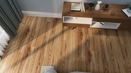 LVT FLOOR กระเบื้องยาง กระเบื้องยางลายไม้ กระเบื้องยางมีกาวในตัว กระเบื้องยางปูพื้น วัสดุปูพื้น แต่งห้องนอน หนา 2-2.4 มม 5ตรม(36แผ่น)/กล่อง