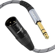 JOLGOO 1/4 Inch TRS to XLR Male Cable, Balanced 6.35mm TRS Plug to 3-pin XLR Male, Quarter inch TRS 