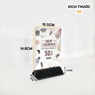 MICA MENU, A4, A5, A6 MICA MENU TRIANGLE STANDING BASE