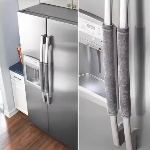 4Pcs Fridge Door Handle Covers, Non-Slip Oil-Proof Protective Sleeve for Refrigerator Microwave Oven